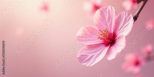 Wallpaper Mural A Delicate Pink Blossom in Soft Focus, a Symbol of Spring's Gentle Arrival and the Promise of Renewal Torontodigital.ca