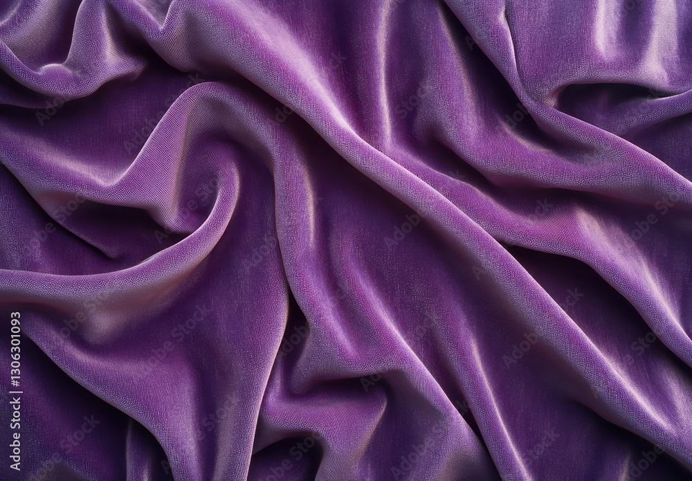 Fototapeta premium Soft Purple Silk Fabric with Elegant Drapes and Luxurious Texture Ideal for Fashion and Interior Design Projects or Creative Backgrounds and Artistic Use
