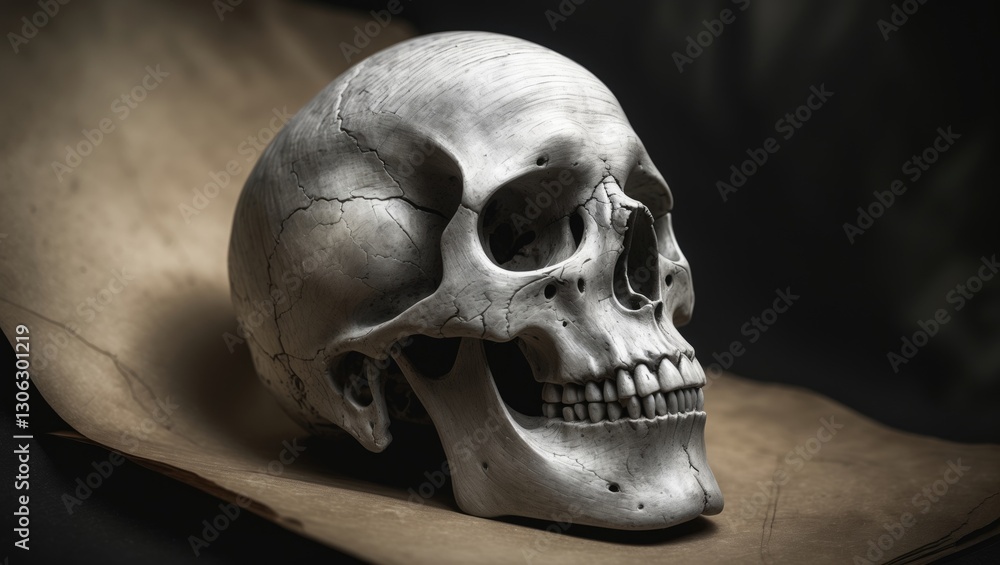 Sketch of a skull study. Created with pencil on paper. Sketch of a skull study. Created with pencil on paper.