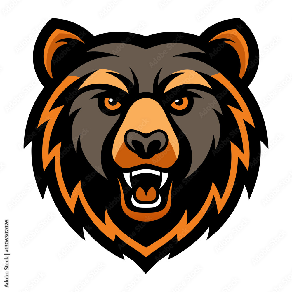 Bear head mascot logo design vector Bear head mascot logo design vector