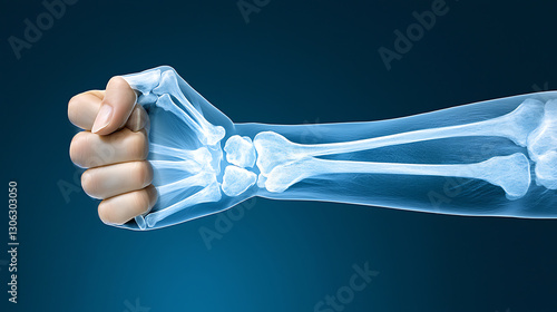 X-ray analysis of hairline fracture in upper arm medical imaging health science clinical environment medical viewpoint injury assessment