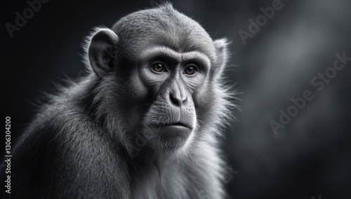 Close-up of a Barbary macaque, Macaca sylvanus photo