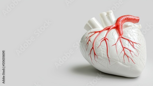 Anatomical Heart Model Displaying Arteries and Veins for Medical Education and Health Awareness photo