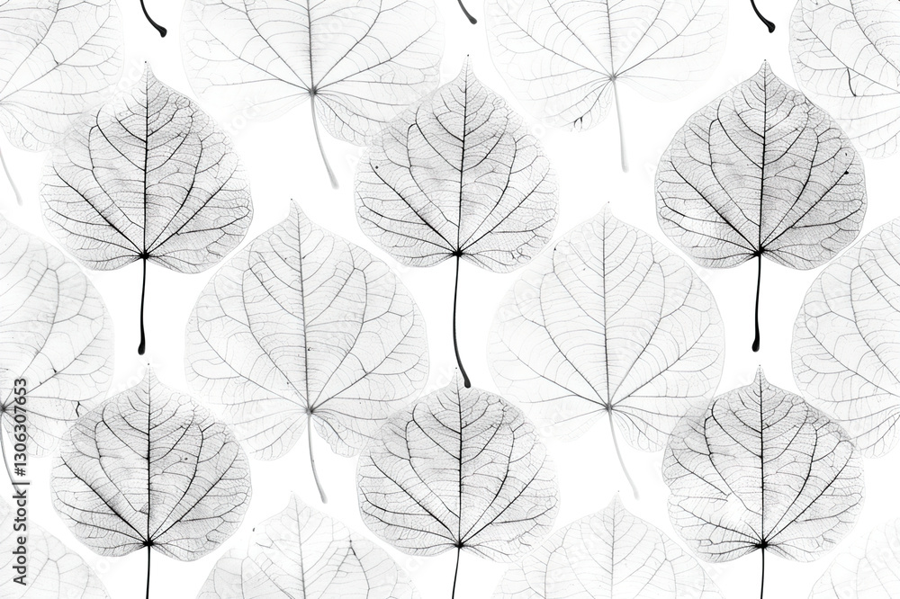 Obraz premium Dried petals arranged artistically, showcasing monochrome textures with soft natural lighting