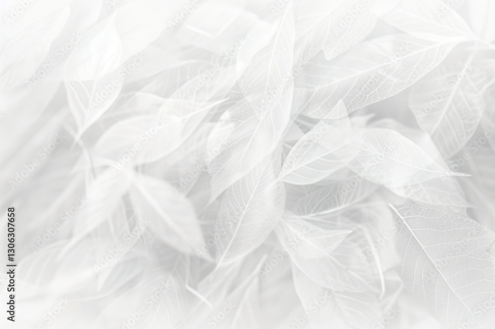 Obraz premium Macro shot of translucent leaf veins, subtle curves creating an elegant nature-inspired composition