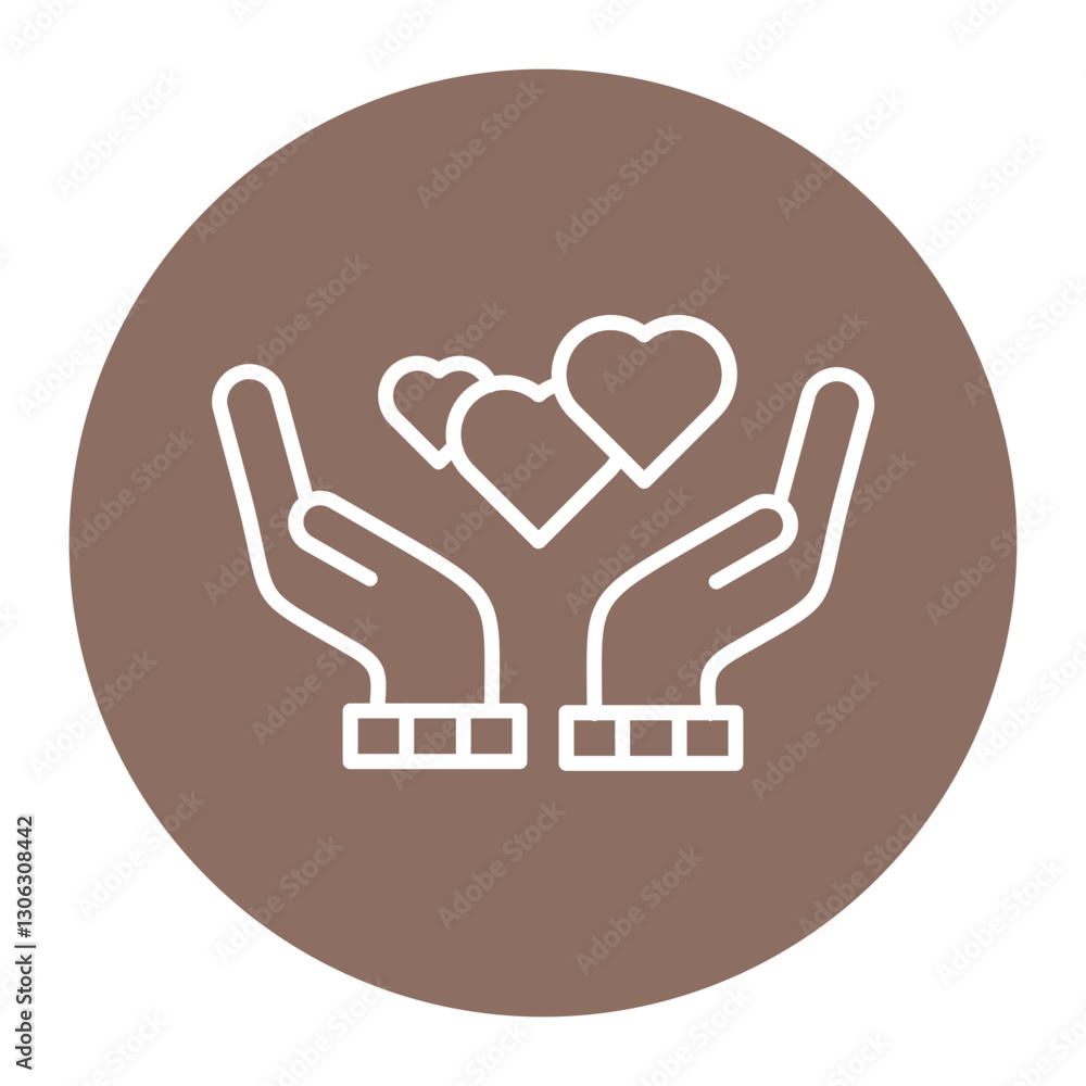 Obraz premium Holding hands Icon