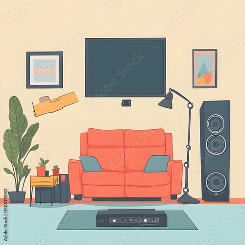 Modern Living Room Illustration