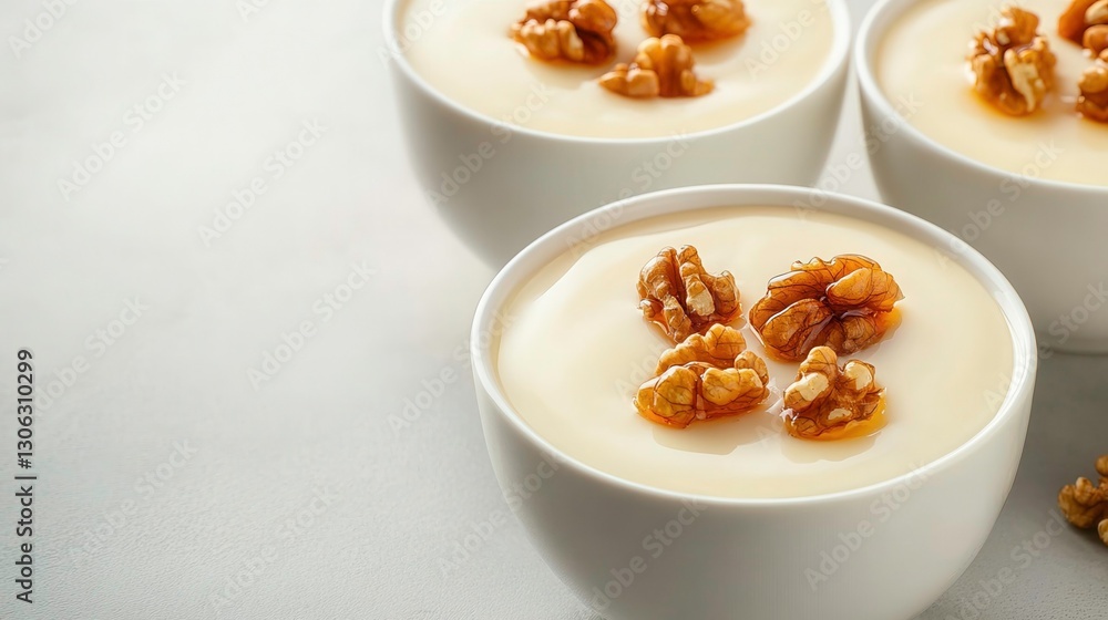 Creamy Greek Yogurt with Honey and Walnuts for a Bright Breakfast Treat Creamy Greek Yogurt with Honey and Walnuts for a Bright Breakfast Treat
