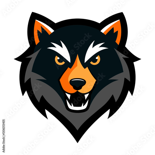 Binturong head mascot logo design vector