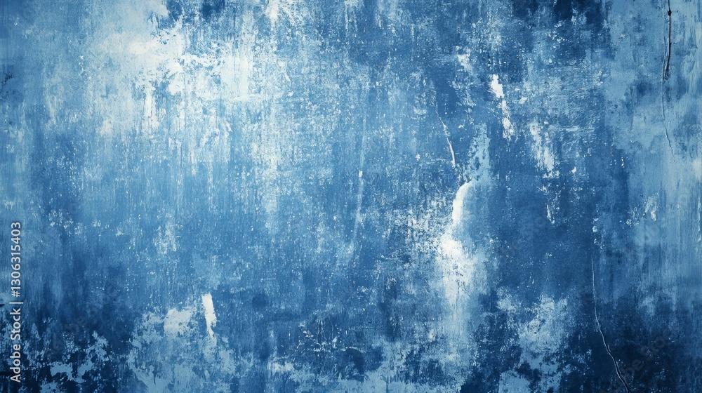 Fototapeta premium Dark Blue Grunge Texture with Rough and Distressed Surface, Abstract Background for Vintage, Industrial, and Artistic Design Concepts