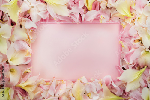 Pink frame with flower 