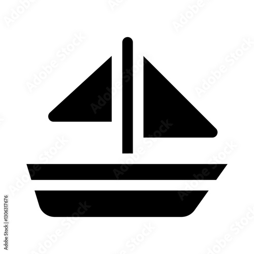 sailboat glyph icon