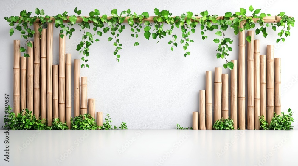 Obraz premium Bamboo and Ivy Wall Decor.