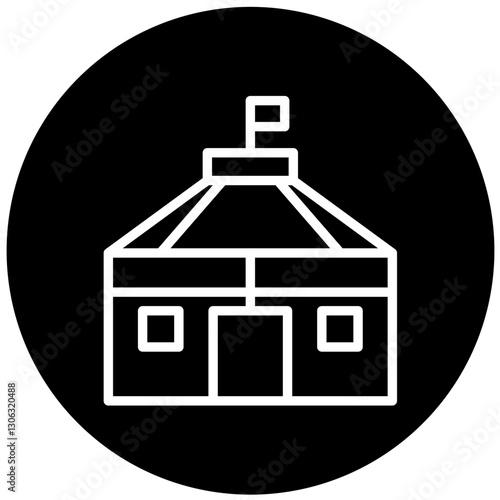 Vector Design Yurt Icon Style