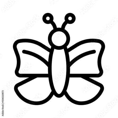 butterfly line icon