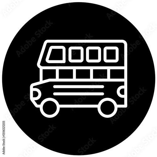 Vector Design Double Decker Icon Style