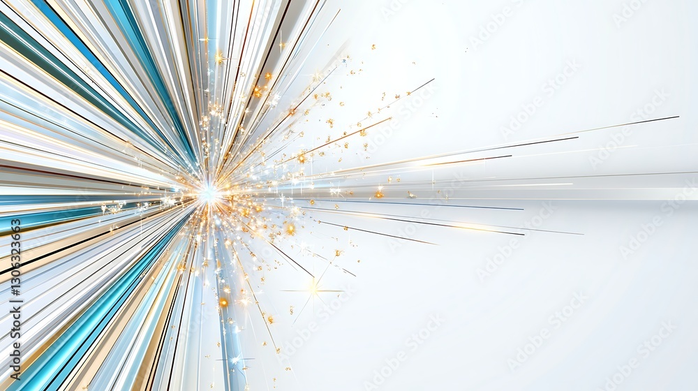 Obraz premium Dynamic frontal view abstract light burst action