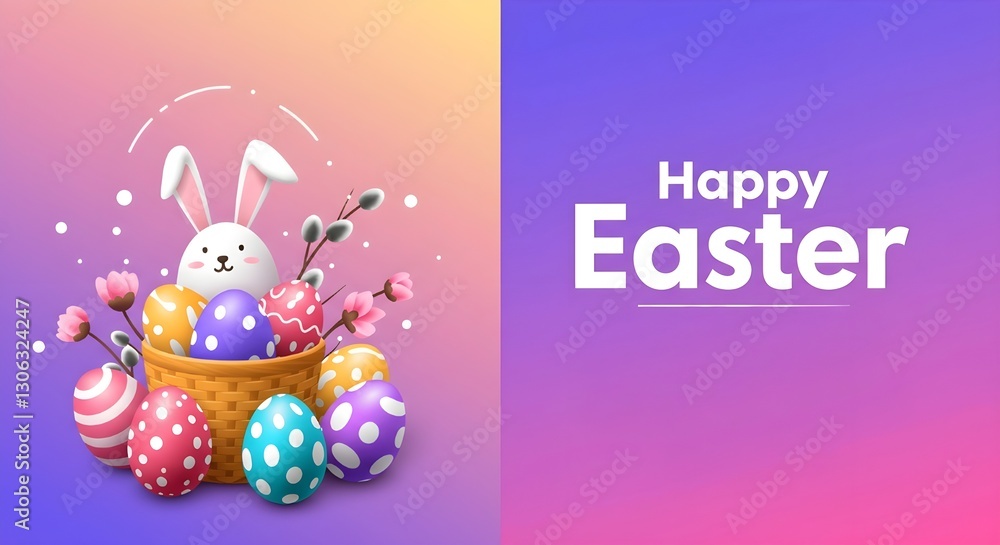 Fototapeta premium Easter day poster 