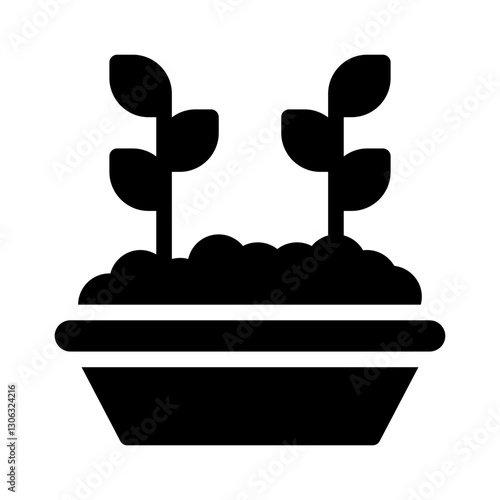 seedling glyph icon