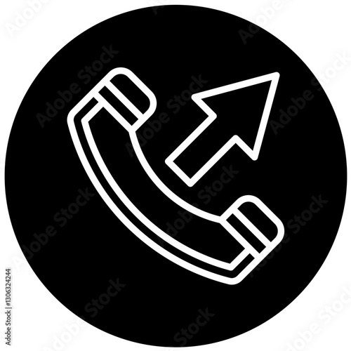 Vector Design Outgoing Call Icon Style