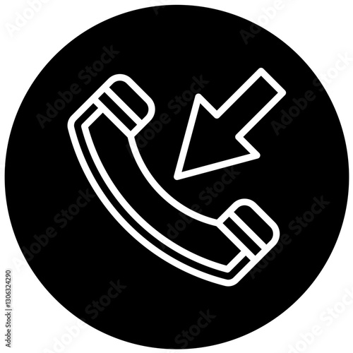 Vector Design Incoming Call Icon Style