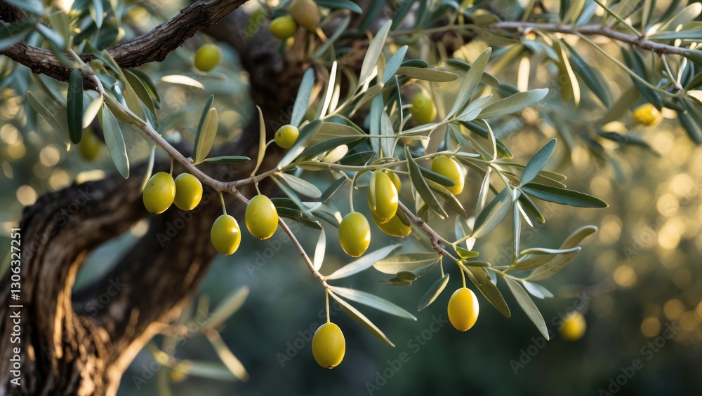 immature olives on an olive branch. high-resolution image highlighting detail immature olives on an olive branch. high-resolution image highlighting detail