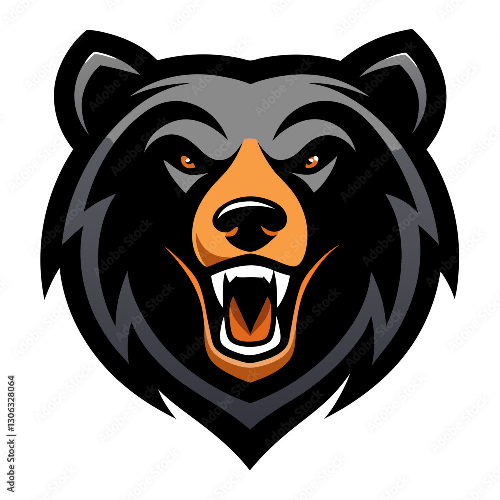 Black Bear head mascot logo design vector Black Bear head mascot logo design vector