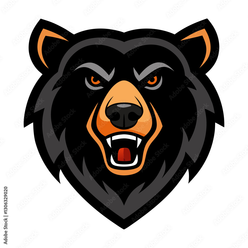 Black Bear head mascot logo design vector Black Bear head mascot logo design vector