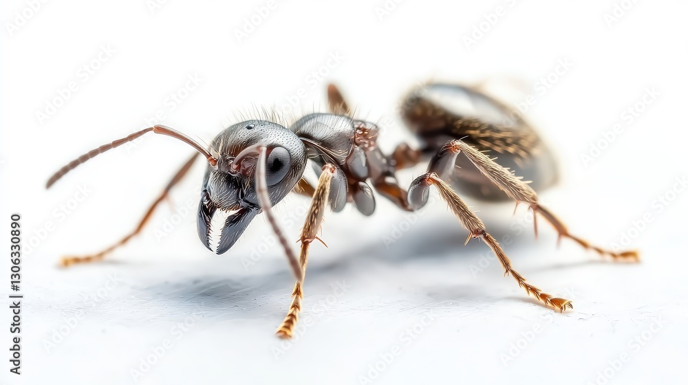 Ant Close-up on White Ant Close-up on White