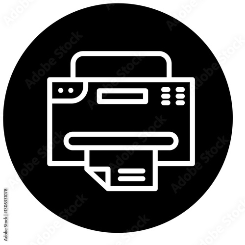 Free Download Vector Design Fax Machine Icon Style - GFXLoad
