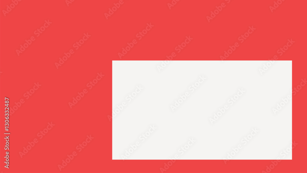 Simple red frame, white design, clipart vector