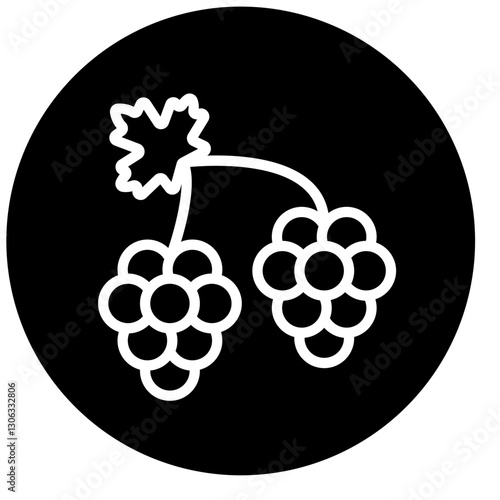 Vector Design Grapes Icon Style