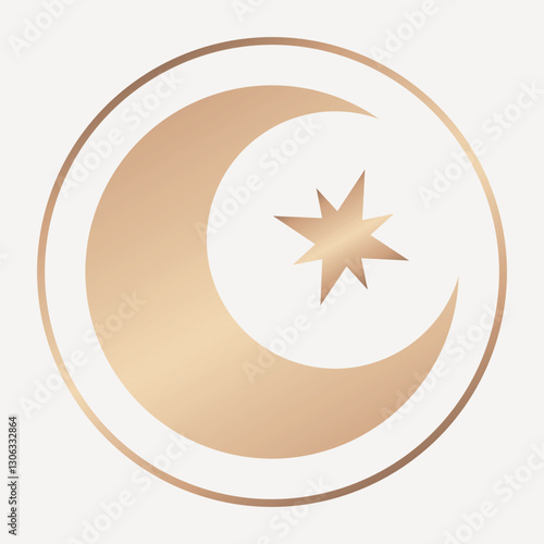 Ramada moon collage element vector