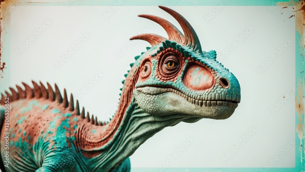 Stygimoloch Dinosaur against a plain white backdrop. Stygimoloch Dinosaur against a plain white backdrop.