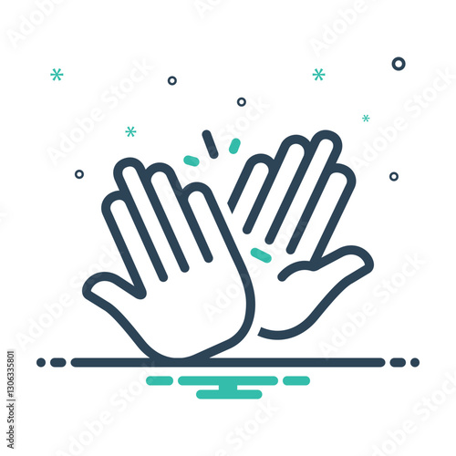 Mix icon for high five