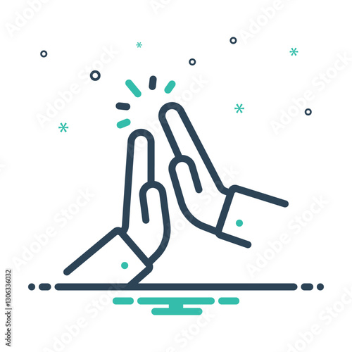 Mix icon for high five