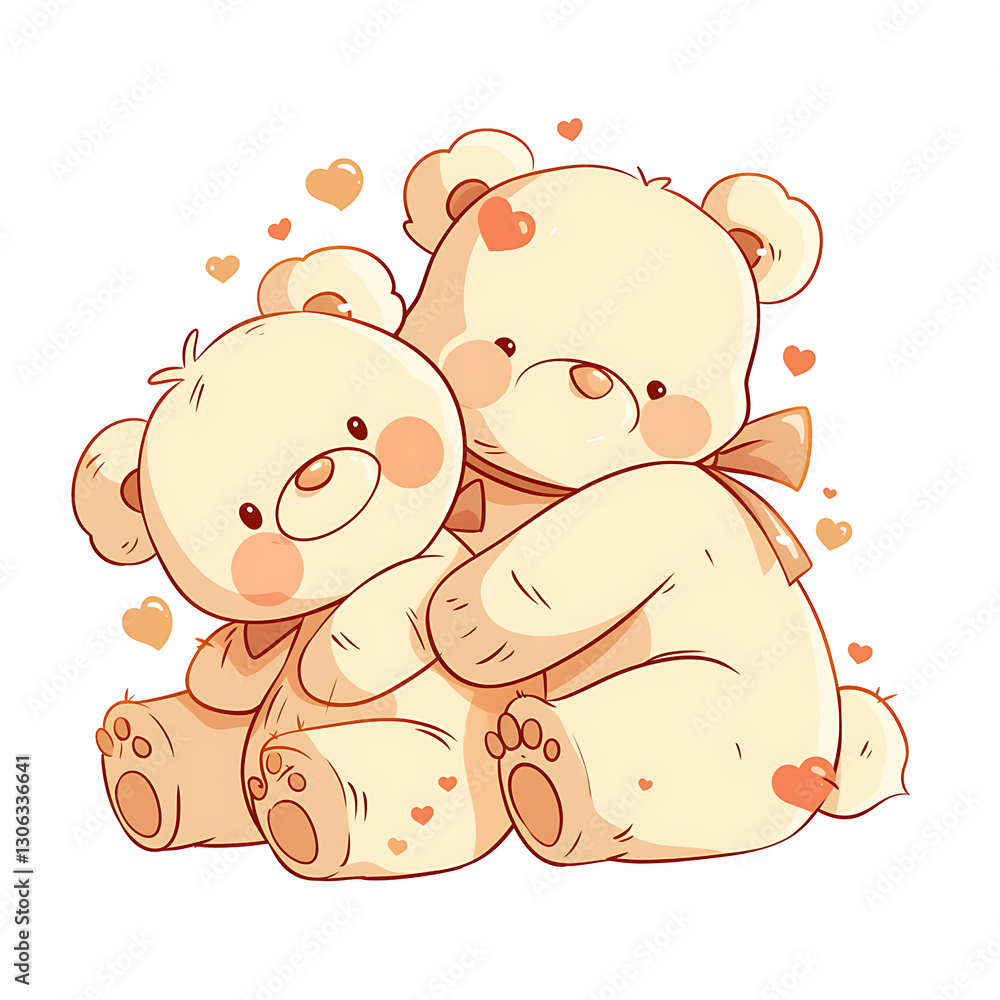 Fototapeta premium romantic and love-themed icons featuring heart-shaped gifts and other affectionate symbols, perfect for Valentine's Day and romantic celebrations.