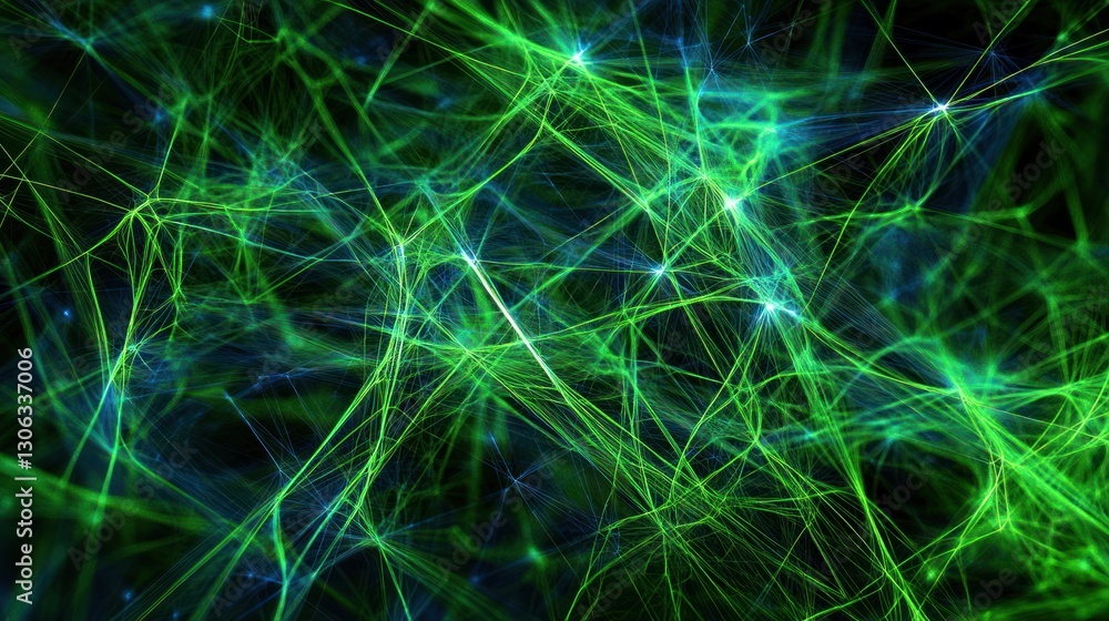 entangled network of luminous green lines and nodes representing data flow connectivity or an advanced communication system futuristic style entangled network of luminous green lines and nodes representing data flow connectivity or an advanced communication system futuristic style