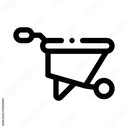 wheelbarrow line icon
