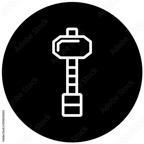 Sledgehammer Vector Design Icon Style