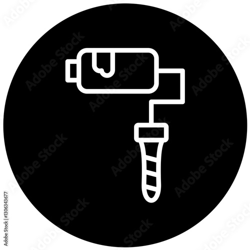 Paint Roller Vector Design Icon Style