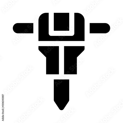 jackhammer glyph icon