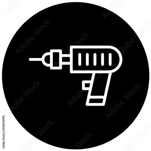 Pneumatic Drill Vector Design Icon Style