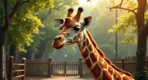 The giraffe in the wildlife park