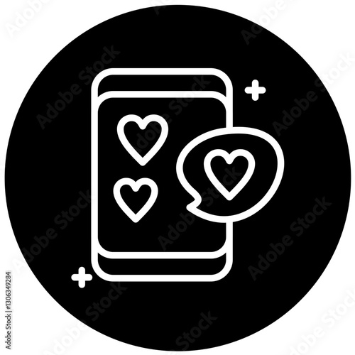 Virtual Date Vector Design Icon Style