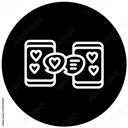 Online Dating Vector Design Icon Style