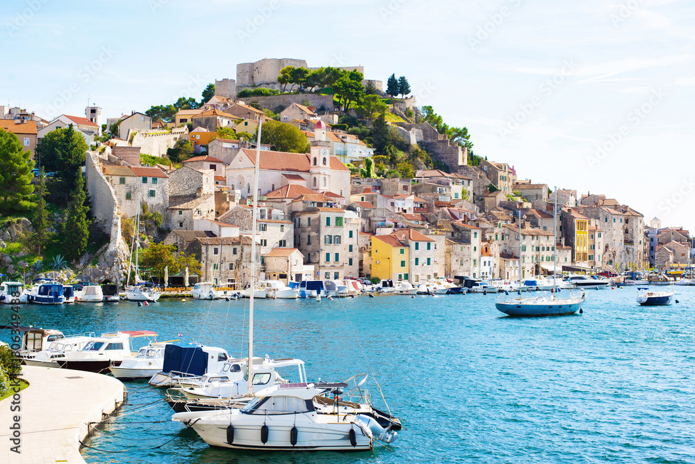Fototapeta premium View of the Šibenik town, Dalmatia, Croatia.
