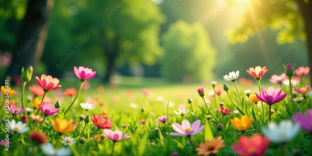 A vibrant meadow awash in the warm glow of sunrise, showcasing a breathtaking display of colorful wildflowers in full bloom, creating a picturesque scene of natural beauty. A vibrant meadow awash in the warm glow of sunrise, showcasing a breathtaking display of colorful wildflowers in full bloom, creating a picturesque scene of natural beauty.