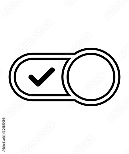 Activate deactivate button sharp icon