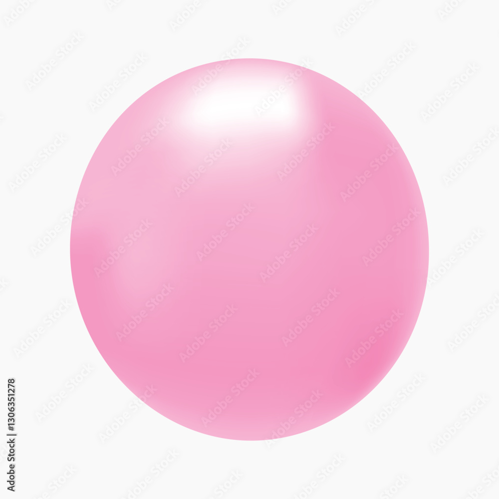 Pink balloon collage element vector Pink balloon collage element vector